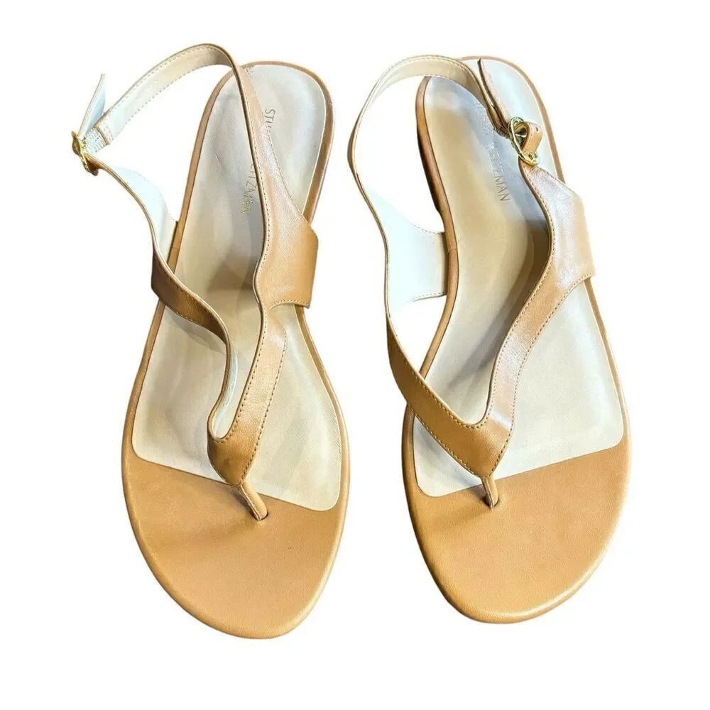 Stuart Weitzman Align Slingback Sandal in Almond NWOB Size 6